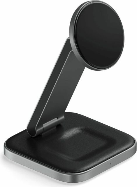 Satechi 2-in-1 Foldable Qi2 Wireless Charging Stand, Space Grey - ONLINE ONLY